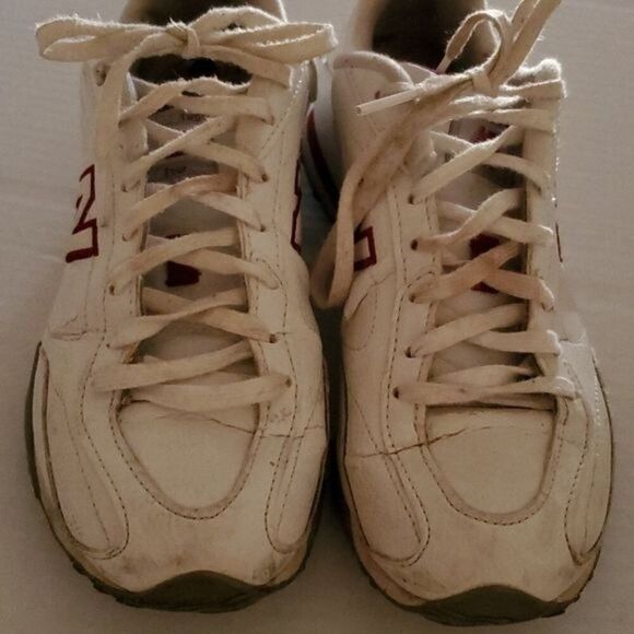 New Balance Sneakers Shoes LEATHER 442 White Red Women's WOMAN'S Size 7 - Picture 9 of 12